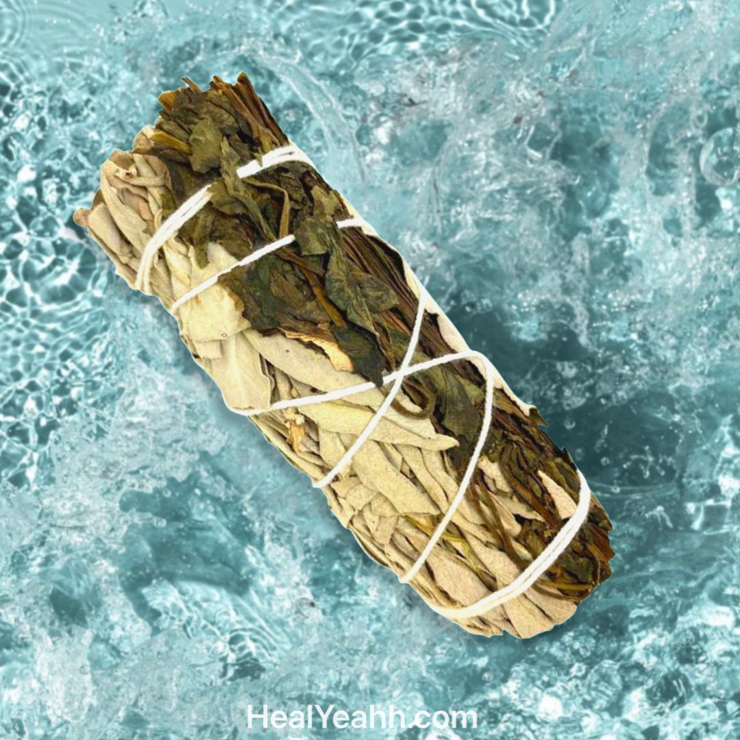 Peppermint & White Sage - Sage Stick - Prosperity - Cleansing - Renew - Smudging