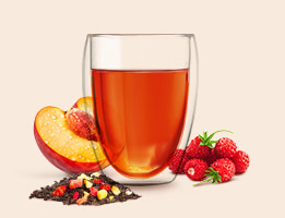 black tea with peach and garden strawberry TESS Nectarine photo