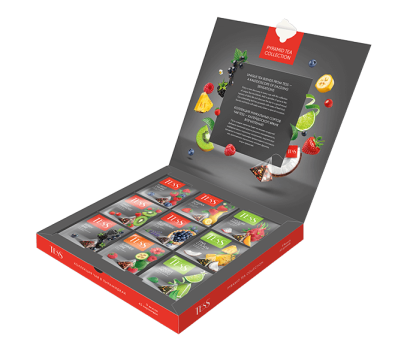 Pyramid tea collection, 9 flavours TESS Pyramid Tea Selection piramids 45 pcs. photo