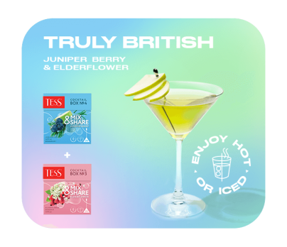 Oolong tea, rosemary, apple and juniper flavouring TESS Cocktail Box №4 piramids 20pcs. photo