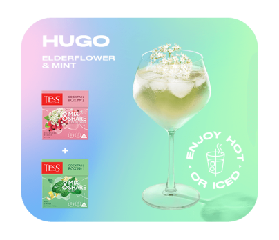 Oolong tea, rosehip, apple and elderberry flavouring TESS Cocktail Box №3 piramids 20pcs. photo