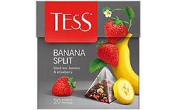 black tea with banana and strawberry flavour TESS Banana Split photo