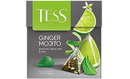 green tea with lemon peel and mint TESS Ginger Mojito photo