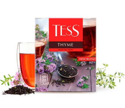 Black tea with thyme TESS Thyme in bags 100pcs. photo