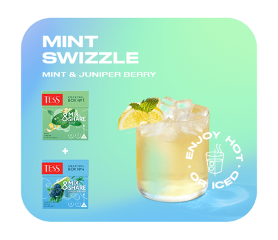 Herbal infusion with mint, linden and citrus peels TESS Cocktail Box №1 piramids 20pcs. photo