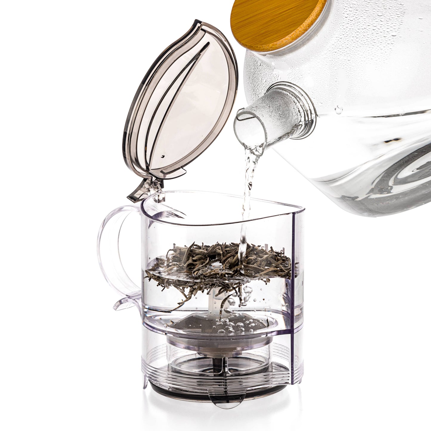 Leaf TEA MAKER, Large Loose Tea Teapot, Bottom Dispensing
