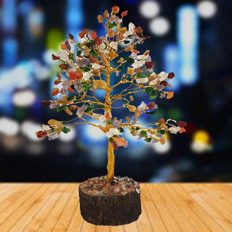 Seven Chakra Crystal Gemstones Tree