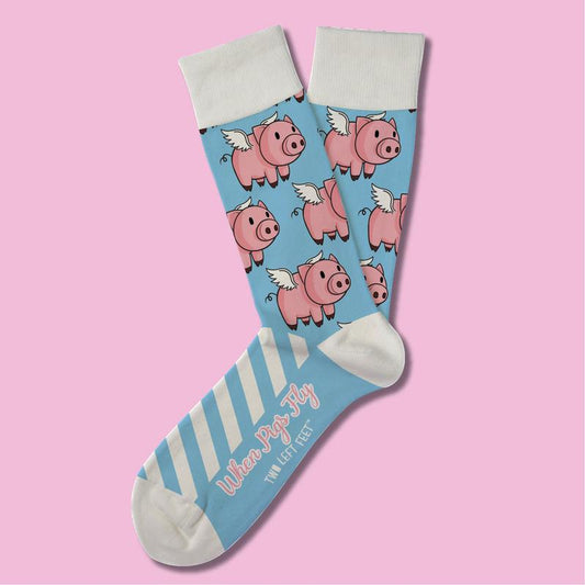 When Pigs Fly Everyday Socks