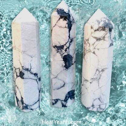 Howlite Crystal Tower Point