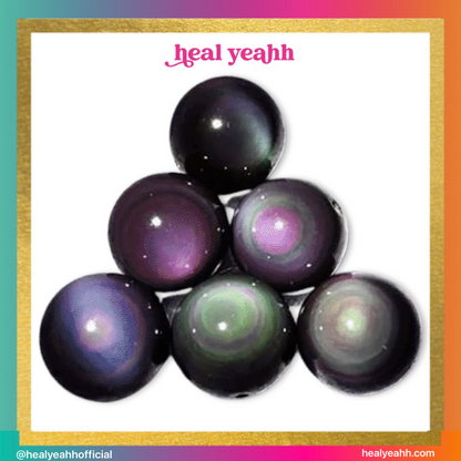 Rainbow Obsidian Spheres