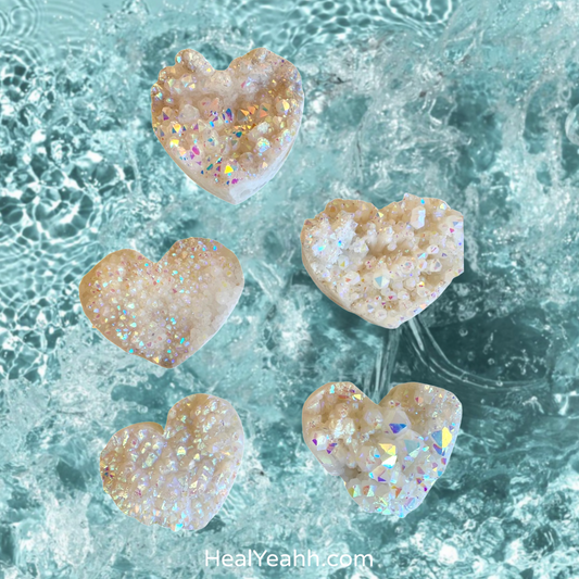 Angel Aura Quartz Cluster - Heart Shape