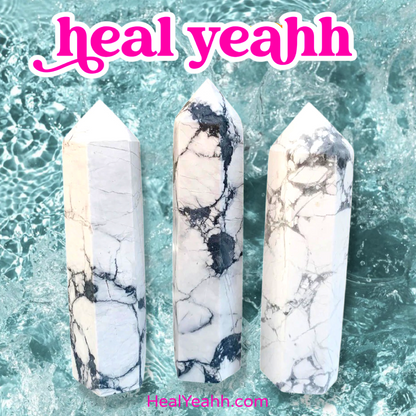 Howlite Crystal Tower Point